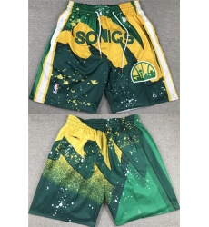 Men's Oklahoma City Thunder Green SuperSonics Shorts (Run Smaller)