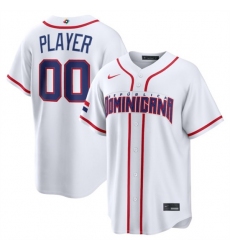 Men's Dominican Republic Baseball Active Player Custom White 2026 World Baseball Classic Home Stadium Stitched Jersey