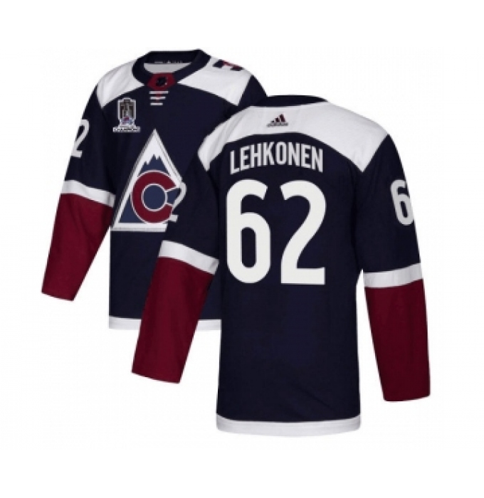 Men's Colorado Avalanche #62 Artturi Lehkonen 2022 Navy Stanley Cup Champions Patch Stitched Jersey