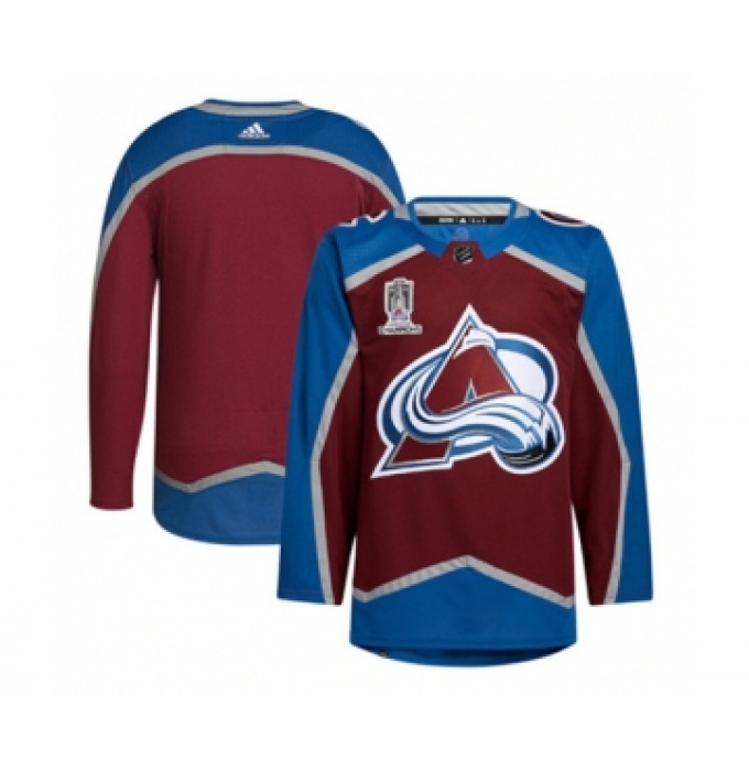 Men's Colorado Avalanche Blank 2022 Stanley Cup Champions Patch Stitched Jersey