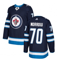 Youth Adidas Winnipeg Jets #70 Joe Morrow Authentic Navy Blue Home NHL Jersey