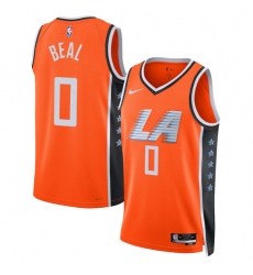 Men's Los Angeles Clippers #0 Bradley Beal Orange 2025-26 City Edition Swingman Stitched Jersey