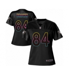 Women's Oakland Raiders #84 Antonio Brown Game Black Fashion Football Jersey