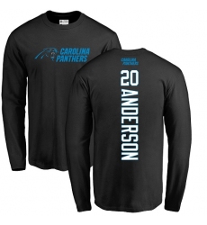 NFL Nike Carolina Panthers #20 C.J. Anderson Black Backer Long Sleeve T-Shirt