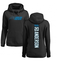 NFL Women's Nike Carolina Panthers #20 C.J. Anderson Black Backer Pullover Hoodie