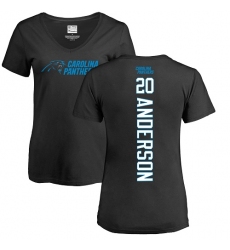 NFL Women's Nike Carolina Panthers #20 C.J. Anderson Black Backer T-Shirt