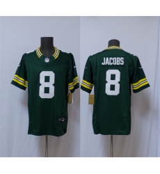 Men's Green Bay Packers #8 Josh Jacobs Green Vapor 2025 F.U.S.E. Limited Football Stitched Jersey
