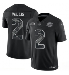 Men's Miami Dolphins #2 Malik Willis Black F.U.S.E. 2026 Salute to Service Limited Football Stitched Jersey