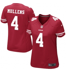 Women's Nike San Francisco 49ers #4 Nick Mullens Game Red Team Color NFL Jersey