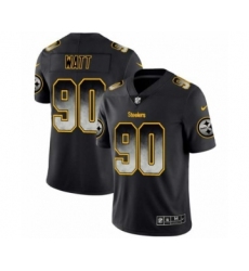 Men Pittsburgh Steelers #90 T.J. Watt Black Smoke Fashion Limited Jersey