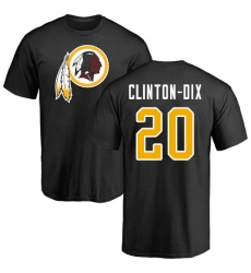 NFL Nike Washington Redskins #20 Ha Clinton-Dix Black Name & Number Logo T-Shirt