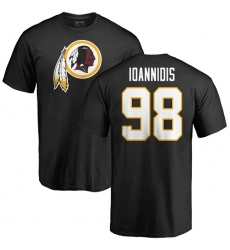NFL Nike Washington Redskins #98 Matt Ioannidis Black Name & Number Logo T-Shirt