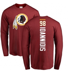 NFL Nike Washington Redskins #98 Matt Ioannidis Maroon Backer Long Sleeve T-Shirt