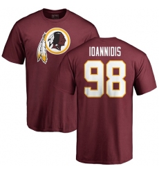 NFL Nike Washington Redskins #98 Matt Ioannidis Maroon Name & Number Logo T-Shirt