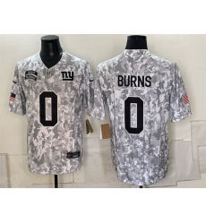 Men's New York Giants #0 Brian Burns 2024 F.U.S.E. Arctic Camo Salute to Service Limited Football Stitched Jersey