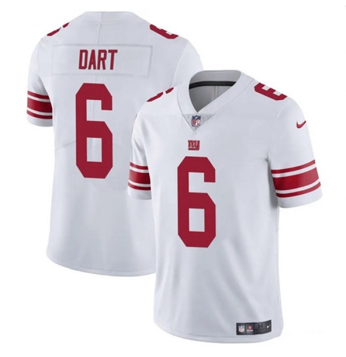 Men's New York Giants #6 Jaxson Dart White 2025 Draft Vapor Untouchable Limited Football Stitched Jersey