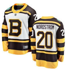 Men's Boston Bruins #20 Joakim Nordstrom White 2019 Winter Classic Fanatics Branded Breakaway NHL Jersey