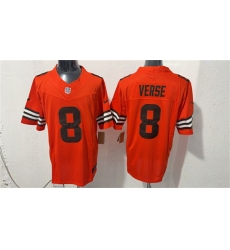 Men's Cleveland Browns #8 Jared Verse Orange 2026 Vapor Limited Football Stitched Jersey