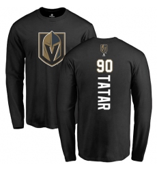 NHL Adidas Vegas Golden Knights #90 Tomas Tatar Black Backer Long Sleeve T-Shirt