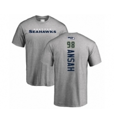 Football Seattle Seahawks #98 Ezekiel Ansah Ash Backer T-Shirt