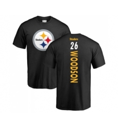 Football Pittsburgh Steelers #26 Rod Woodson Black Backer T-Shirt