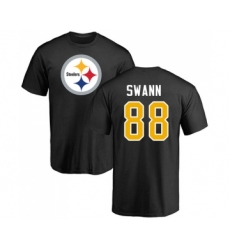 Football Pittsburgh Steelers #88 Lynn Swann Black Name & Number Logo T-Shirt