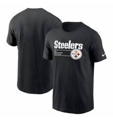 Men's Pittsburgh Steelers Black Division Essential T Shirt