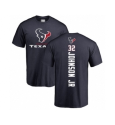 Football Houston Texans #32 Lonnie Johnson Navy Blue Backer T-Shirt