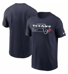 Men's Houston Texans Navy Division Essential T Shirt