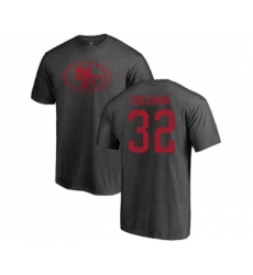 Football San Francisco 49ers #32 Tevin Coleman Ash One Color T-Shirt