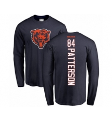 Football Chicago Bears #84 Cordarrelle Patterson Navy Blue Backer Long Sleeve T-Shir