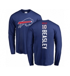 Football Buffalo Bills #10 Cole Beasley Royal Blue Backer Long Sleeve T-Shirt