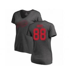 Football Women's Buffalo Bills #88 Dawson Knox Ash One Color T-Shirt