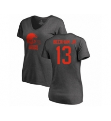 NFL Women's Nike Cleveland Browns #13 Odell Beckham Jr. Ash One Color T-Shirt