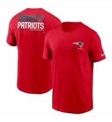 Men's New England Patriots Red Team Incline T Shirt
