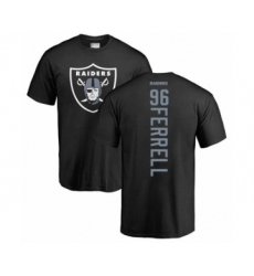 Football Oakland Raiders #96 Clelin Ferrell Black Backer T-Shirt