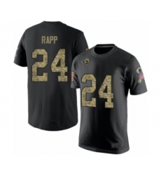 Men's Los Angeles Rams #24 Taylor Rapp Black Camo Salute to Service T-Shirt