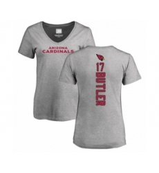 Football Women's Arizona Cardinals #17 Hakeem Butler Ash Backer V-Neck T-Shirt