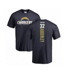 Football Los Angeles Chargers #32 Nasir Adderley Navy Blue Backer T-Shirt