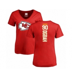 Football Women's Kansas City Chiefs #90 Emmanuel Ogbah Red Backer T-Shirt
