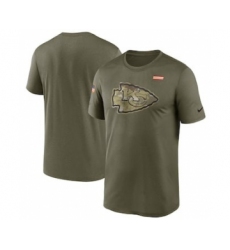 Men's Kansas City Chiefs Football Olive 2021 Salute To Service Legend Performance T-Shirt