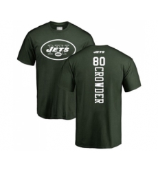 Football New York Jets #80 Jamison Crowder Green Backer T-Shirt