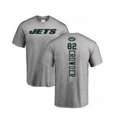 Football New York Jets #82 Jamison Crowder Ash Backer T-Shirt