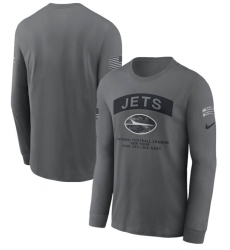 Men's New York Jets Gray 2026 Salute to Service Long Sleeve T-Shirt