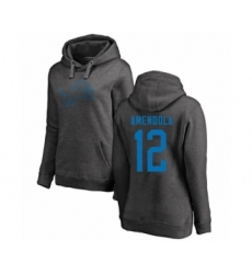 Football Women's Detroit Lions #12 Danny Amendola Ash One Color Pullover Hoodie