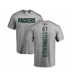 Football Green Bay Packers #87 Jace Sternberger Ash Backer T-Shirt