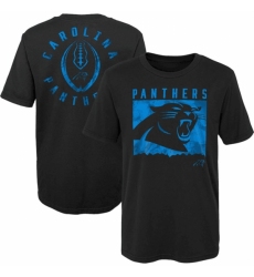 Men's Carolina Panthers Black Preschool Liquid Camo Logo T Shirt