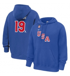 Men's US Hockey #19 Matthew Tkachuk Royal 2026 Name & Number Hoodie