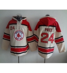 Men's Boston Red Sox #24 David Price Cream Baseball MLB Hoodie