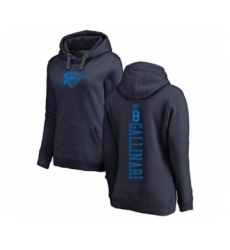 Basketball Women's Oklahoma City Thunder #8 Danilo Gallinari Navy Blue One Color Backer Pullover Hoodie